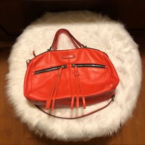 B Makowsky Coral Satchel Bag